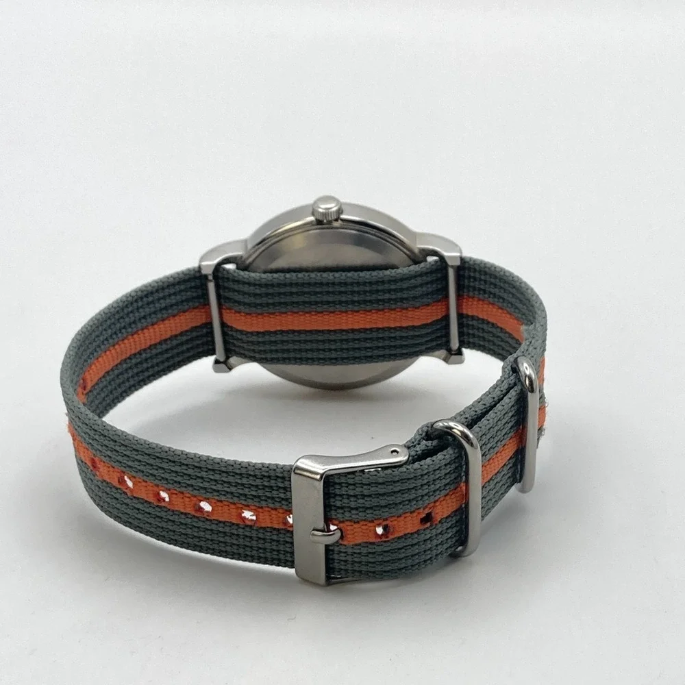 Timex Weekender Men's Watch 38mm Silver Tone Indiglo Gray Orange New Battery